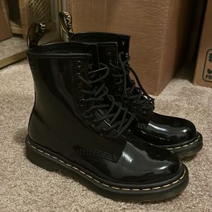 Dr. Martens | 1460 Patent Leather Lace Up Boots Black Size 7